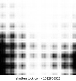 The texture of halftone black and white. Monochrome abstract futuristic background. The pattern of dots of ink for printing and creating your own unique design for business cards, posters, labels