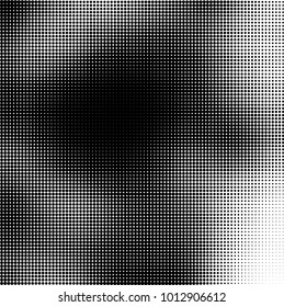 The texture of halftone black and white. Monochrome abstract futuristic background. The pattern of dots of ink for printing and creating your own unique design for business cards, posters, labels