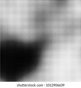 The texture of halftone black and white. Monochrome abstract futuristic background. The pattern of dots of ink for printing and creating your own unique design for business cards, posters, labels