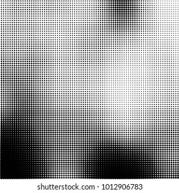 The texture of halftone black and white. Monochrome abstract futuristic background. The pattern of dots of ink for printing and creating your own unique design for business cards, posters, labels