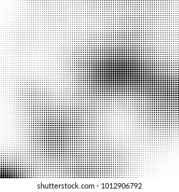 The texture of halftone black and white. Monochrome abstract futuristic background. The pattern of dots of ink for printing and creating your own unique design for business cards, posters, labels