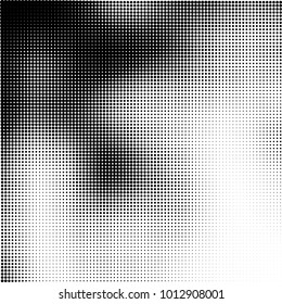 The texture of halftone black and white. Monochrome abstract futuristic background. The pattern of dots of ink for printing and creating your own unique design for business cards, posters, labels