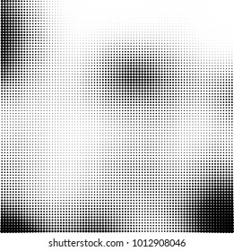 The texture of halftone black and white. Monochrome abstract futuristic background. The pattern of dots of ink for printing and creating your own unique design for business cards, posters, labels