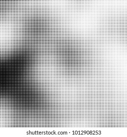 The texture of halftone black and white. Monochrome abstract futuristic background. The pattern of dots of ink for printing and creating your own unique design for business cards, posters, labels