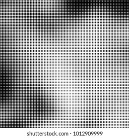 The texture of halftone black and white. Monochrome abstract futuristic background. The pattern of dots of ink for printing and creating your own unique design for business cards, posters, labels