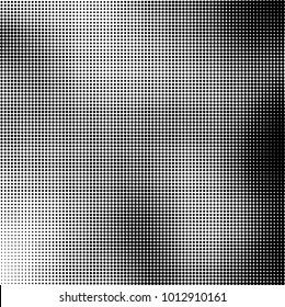The texture of halftone black and white. Monochrome abstract futuristic background. The pattern of dots of ink for printing and creating your own unique design for business cards, posters, labels