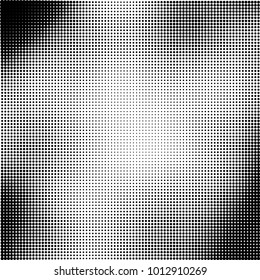 The texture of halftone black and white. Monochrome abstract futuristic background. The pattern of dots of ink for printing and creating your own unique design for business cards, posters, labels