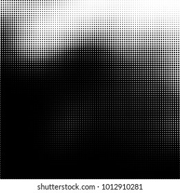 The texture of halftone black and white. Monochrome abstract futuristic background. The pattern of dots of ink for printing and creating your own unique design for business cards, posters, labels