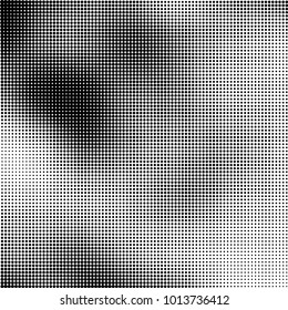 The texture of halftone black and white. Monochrome abstract futuristic background. The pattern of dots of ink for printing and creating your own unique design for business cards, posters, labels