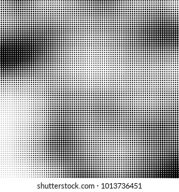The texture of halftone black and white. Monochrome abstract futuristic background. The pattern of dots of ink for printing and creating your own unique design for business cards, posters, labels
