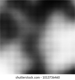 The texture of halftone black and white. Monochrome abstract futuristic background. The pattern of dots of ink for printing and creating your own unique design for business cards, posters, labels
