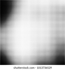 The texture of halftone black and white. Monochrome abstract futuristic background. The pattern of dots of ink for printing and creating your own unique design for business cards, posters, labels