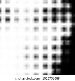 The texture of halftone black and white. Monochrome abstract futuristic background. The pattern of dots of ink for printing and creating your own unique design for business cards, posters, labels
