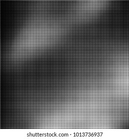 The texture of halftone black and white. Monochrome abstract futuristic background. The pattern of dots of ink for printing and creating your own unique design for business cards, posters, labels