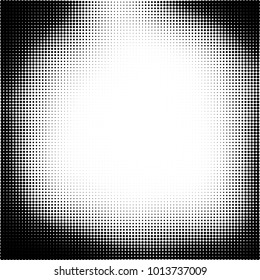 The texture of halftone black and white. Monochrome abstract futuristic background. The pattern of dots of ink for printing and creating your own unique design for business cards, posters, labels