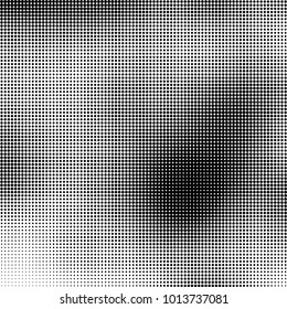 The texture of halftone black and white. Monochrome abstract futuristic background. The pattern of dots of ink for printing and creating your own unique design for business cards, posters, labels