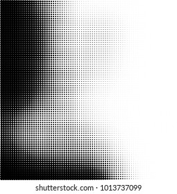 The texture of halftone black and white. Monochrome abstract futuristic background. The pattern of dots of ink for printing and creating your own unique design for business cards, posters, labels