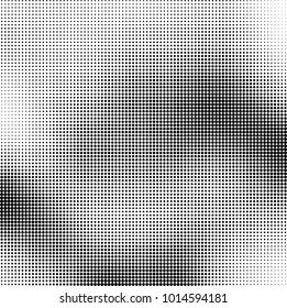 The texture of halftone black and white. Monochrome abstract futuristic background. The pattern of dots of ink for printing and creating your own unique design for business cards, posters, labels