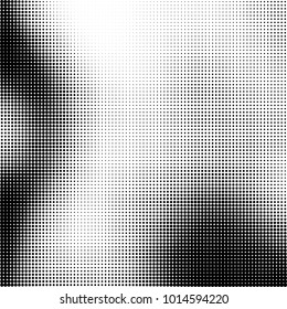 The texture of halftone black and white. Monochrome abstract futuristic background. The pattern of dots of ink for printing and creating your own unique design for business cards, posters, labels