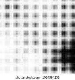 The texture of halftone black and white. Monochrome abstract futuristic background. The pattern of dots of ink for printing and creating your own unique design for business cards, posters, labels