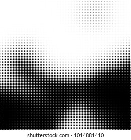 The texture of halftone black and white. Monochrome abstract futuristic background. The pattern of dots of ink for printing and creating your own unique design for business cards, posters, labels