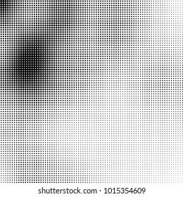 The texture of halftone black and white. Monochrome abstract futuristic background. The pattern of dots of ink for printing and creating your own unique design for business cards, posters, labels