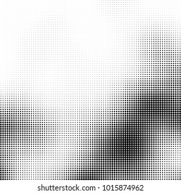 The texture of halftone black and white. Monochrome abstract futuristic background. The pattern of dots of ink for printing and creating your own unique design for business cards, posters, labels