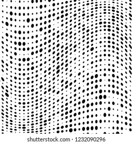 The texture of halftone black and white wave