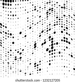 The texture of halftone black and white wave
