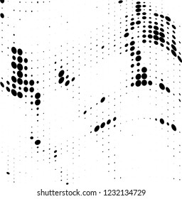 The texture of halftone black and white wave