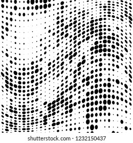 The texture of halftone black and white wave