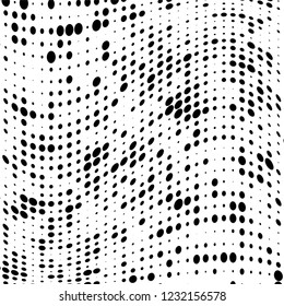 The texture of halftone black and white wave