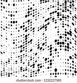 The texture of halftone black and white wave