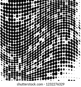 The texture of halftone black and white wave