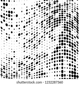 The texture of halftone black and white wave