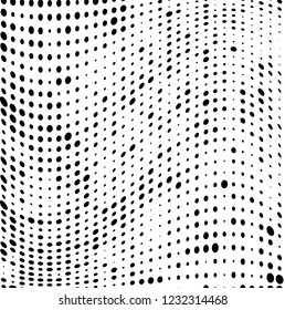 The texture of halftone black and white wave