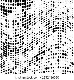 The texture of halftone black and white wave