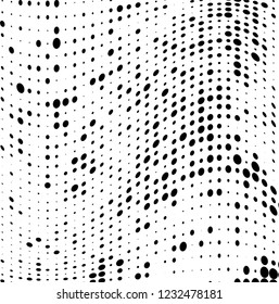 The texture of halftone black and white wave
