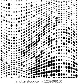 The texture of halftone black and white wave