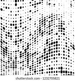 The texture of halftone black and white wave
