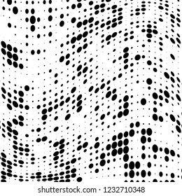 The texture of halftone black and white wave