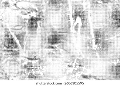 Texture halftone effect grunge dots black and white background.