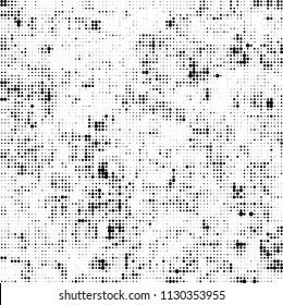 The texture of halftone is monochrome. Black and white background of dots of ink