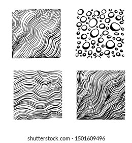 texture hand drawing, template, set, mascara, isolated on white background, vector,abstract