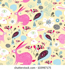 texture of hares and birds