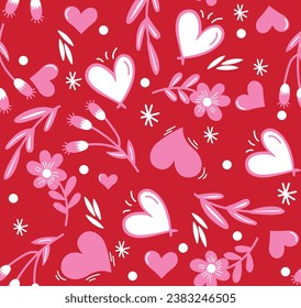 texture heart love floral girl 