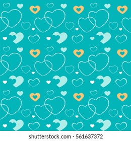 texture of hearts of different shapes