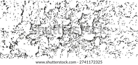 Texture: high-contrast grunge texture in landscape orientation, black-and-white spotted relief on a light background, vintage industrial style, for overlay mask background and graphic design.