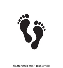 Texture of human footprint  isolated on white background