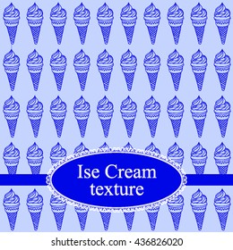 texture with ice cream blue